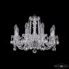 Люстра Хрустальная BOHЕMIА IVЕLЕ CRYSTAL 1402/8/160 NI Никель, Стекло / Богемия Ивеле Кристалл