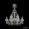 Люстра Хрустальная BOHЕMIA IVЕLЕ CRYSTAL 1410/8+4/240/XL-80 G V0300 Золото, Стекло / Богемия Ивеле Кристалл