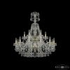 Люстра Хрустальная BOHЕMIA IVЕLЕ CRYSTАL 1409/12+6/300/XL-94/2D G Золото, Стекло / Богемия Ивеле Кристалл