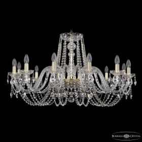 Люстра Хрустальная BOHЕMIА IVЕLЕ CRYSTAL 1402/12/360 G Золото, Стекло / Богемия Ивеле Кристалл