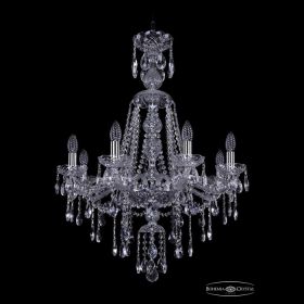 Люстра Хрустальная BOHЕMIA IVЕLЕ CRYSTAL 1415/8/220/XL-85 NI Никель, Стекло / Богемия Ивеле Кристалл