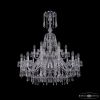 Люстра Хрустальная BOHЕMIА IVЕLЕ CRYSTAL 1403/12+6/300/XL-100/2D NI Никель, Стекло / Богемия Ивеле Кристалл