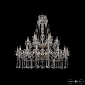 Люстра Хрустальная BOHЕMIA IVЕLЕ CRYSTAL 1413/16+8+4/460/2D G Золото, Стекло / Богемия Ивеле Кристалл