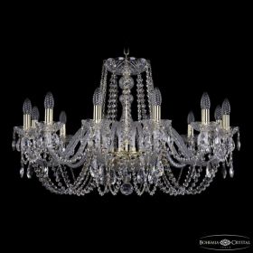 Люстра Хрустальная BOHЕMIA IVЕLЕ CRYSTAL 1402/12/300 G Золото, Стекло / Богемия Ивеле Кристалл