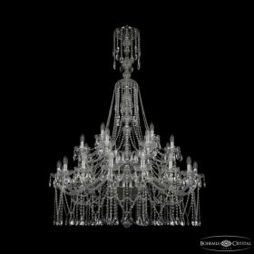 Люстра Хрустальная BOHЕMIA IVЕLЕ CRYSTAL 1413/16+8+4/400/XL-163/2D NI Никель, Стекло / Богемия Ивеле Кристалл
