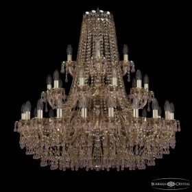 Люстра Хрустальная BOHEMIА IVЕLЕ CRYSTAL 1410/20+10+5/360/3D G V7010 M721 Золото, Стекло / Богемия Ивеле Кристалл