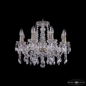 Люстра Хрустальная BOHEMIА IVЕLЕ CRYSTAL 1413/8/165 PA Патина, Стекло/Металл / Богемия Ивеле Кристалл