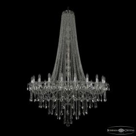 Люстра Хрустальная BOHEMIА IVЕLЕ CRYSTAL 1415/20/400/H-173 NI Никель, Стекло / Богемия Ивеле Кристалл