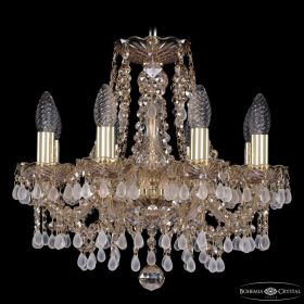 Люстра Хрустальная BOHEMIА IVЕLЕ CRYSTAL 1410/8/141 G V0300 M721 Золото, Стекло / Богемия Ивеле Кристалл
