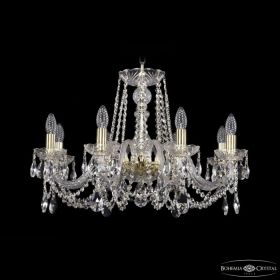 Люстра Хрустальная BOHEMIА IVЕLЕ CRYSTAL 1402/8/240 G Золото, Стекло / Богемия Ивеле Кристалл