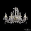 Люстра Хрустальная BOHEMIА IVЕLЕ CRYSTAL 1402/8/240 G Золото, Стекло / Богемия Ивеле Кристалл