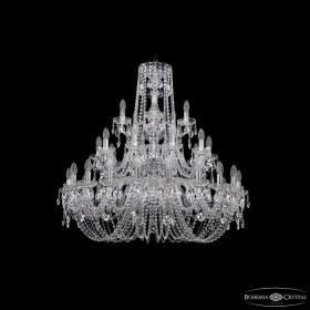 Люстра Хрустальная BOHEMIА IVЕLЕ CRYSTAL 1402/20+10+5/360/3D NI Никель, Стекло / Богемия Ивеле Кристалл