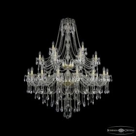 Люстра Хрустальная BOHEMIА IVЕLЕ CRYSTAL 1415/16+8+4/460/2D G Золото, Стекло / Богемия Ивеле Кристалл