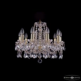 Люстра Хрустальная BOHEMIА IVЕLЕ CRYSTAL 1413/10/165 G Золото, Стекло / Богемия Ивеле Кристалл