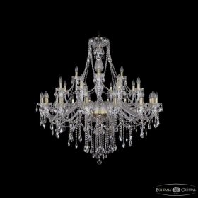 Люстра Хрустальная BOHEMIА IVЕLЕ CRYSTAL 1415/16+8+4/460 G Золото, Стекло / Богемия Ивеле Кристалл