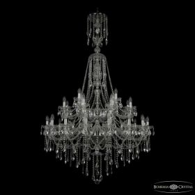 Люстра Хрустальная BOHEMIA IVELЕ CRYSTAL 1415/16+8+4/400/XL-185/2D NI Никель, Стекло / Богемия Ивеле Кристалл