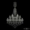Люстра Хрустальная BOHEMIA IVELЕ CRYSTAL 1415/16+8+4/400/XL-185/2D NI Никель, Стекло / Богемия Ивеле Кристалл