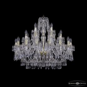 Люстра Хрустальная BOHEMIA IVELЕ CRYSTAL 1403/16+8+4/300 G Золото, Стекло / Богемия Ивеле Кристалл