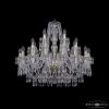 Люстра Хрустальная BOHEMIA IVELЕ CRYSTAL 1403/16+8+4/300 G Золото, Стекло / Богемия Ивеле Кристалл