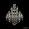 Люстра Хрустальная BOHEMIA IVELЕ CRYSTAL 1415/16+8+4/300/3D G Золото, Стекло / Богемия Ивеле Кристалл