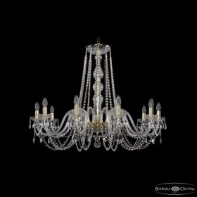 Люстра Хрустальная BOHEMIA IVELЕ CRYSTAL 1402/10/360 G Золото, Металл, Стекло / Богемия Ивеле Кристалл