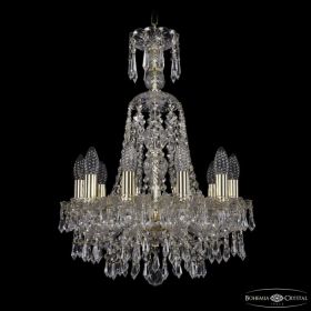 Люстра Хрустальная BOHEMIA IVELЕ CRYSTAL 1403/10/141/XL-61 G Золото, Стекло / Богемия Ивеле Кристалл