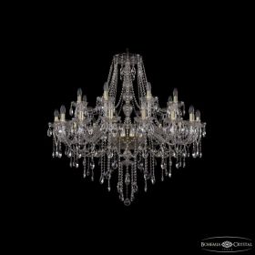Люстра Хрустальная BOHEMIA IVELЕ CRYSTAL 1415/16+8/400 G Золото, Стекло / Богемия Ивеле Кристалл