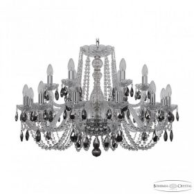 Люстра Хрустальная BOHEMIA IVELЕ CRYSTAL 1402/12+6/300 NI K731 Никель, Стекло / Богемия Ивеле Кристалл