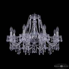 Люстра Хрустальная BOHEMIA IVELЕ CRYSTAL 1403/8/240 NI Никель, Стекло / Богемия Ивеле Кристалл