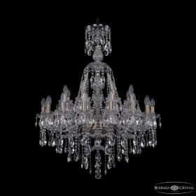 Люстра Хрустальная BOHEMIA IVELЕ CRYSTAL 1415/16+8/300/XL-106 PA Патина, Стекло / Богемия Ивеле Кристалл