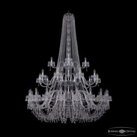 Люстра Хрустальная BOHEMIA IVELЕ CRYSTAL 1410/20+10+5/530/H-200/3D NI V0300 Никель, Стекло / Богемия Ивеле Кристалл