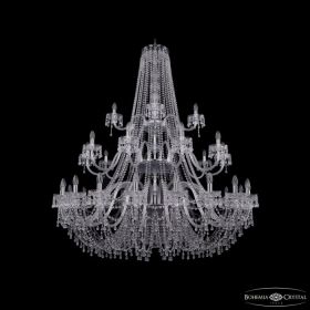 Люстра Хрустальная BOHEMIA IVELЕ CRYSTAL 1410/20+10+5/530/3D NI V0300 Никель, Стекло / Богемия Ивеле Кристалл