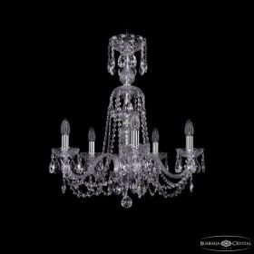 Люстра Хрустальная BOHEMIA IVELE CRYSTAL 1402/5/195/XL-64 NI Никель, Стекло / Богемия Ивеле Кристалл