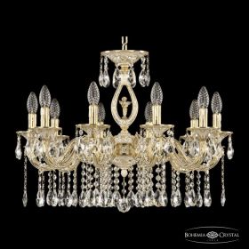 Люстра Бронзовая BOHEMIA IVELЕ CRYSTAL 71401/10/210 A GW FA10S Золото Белёное, Латунь / Богемия Ивеле Кристалл