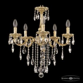 Люстра Бронзовая BOHEMIA IVELЕ CRYSTAL 75101/5/175 B G Золото, Латунь / Богемия Ивеле Кристалл