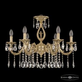 Люстра Бронзовая BOHEMIA IVELЕ CRYSTAL 71401/6/210 A FP FA10S Патина, Латунь / Богемия Ивеле Кристалл