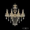 Люстра Бронзовая BOHEMIA IVELЕ CRYSTAL 72401/8/175 B GW FA10S Золото Белёное, Латунь / Богемия Ивеле Кристалл