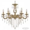 Люстра Бронзовая BOHEMIA IVELЕ CRYSTAL 71401/6/210 B FP FD2S Патина, Латунь / Богемия Ивеле Кристалл