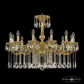 Люстра Бронзовая BOHEMIA IVELЕ CRYSTAL 75101/12/300 A G Золото, Латунь / Богемия Ивеле Кристалл
