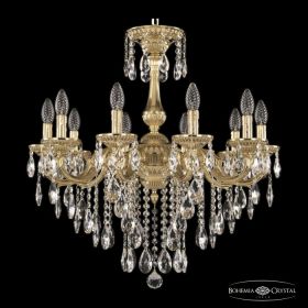 Люстра Бронзовая BOHEMIA IVELЕ CRYSTAL 75101/10/210 B G Золото, Латунь / Богемия Ивеле Кристалл