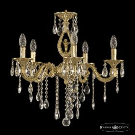 Люстра Бронзовая BOHEMIA IVELЕ CRYSTAL 71401/5/175 B G FA10S Золото, Латунь / Богемия Ивеле Кристалл