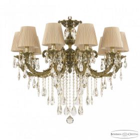 Люстра Бронзовая BOHEMIA IVELЕ CRYSTAL 71209/10/250 B GB ST4 Золото Черненое, Латунь / Богемия Ивеле Кристалл