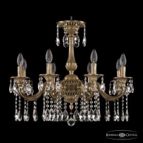Люстра Бронзовая BOHEMIA IVELЕ CRYSTAL 73101/8/210 A FP Патина, Латунь / Богемия Ивеле Кристалл