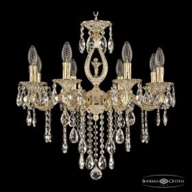 Люстра Бронзовая BOHEMIA IVELЕ CRYSTAL 72402/8/175 B GW FA10S Золото Белёное, Латунь / Богемия Ивеле Кристалл