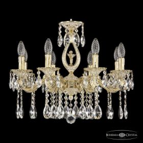 Люстра Бронзовая BOHEMIA IVELE CRYSTAL 72402/8/175 A GW FA10S Золото, Латунь / Богемия Ивеле Кристалл