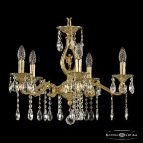 Люстра Бронзовая BOHEMIA IVELЕ CRYSTAL 72402/5/175 A G FA5S Золото, Латунь / Богемия Ивеле Кристалл
