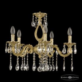 Люстра Бронзовая BOHEMIA IVELЕ CRYSTAL 71301/5/175 A G Золото, Латунь / Богемия Ивеле Кристалл