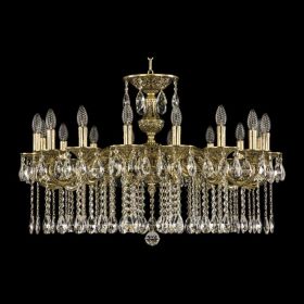 Люстра Бронзовая BOHEMIA IVELЕ CRYSTAL 71202/16/300 A GB Золото Черненое, Латунь / Богемия Ивеле Кристалл