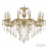 Люстра Бронзовая BOHEMIA IVELЕ CRYSTAL 71202/10/210 B GW Золото Белёное, Латунь / Богемия Ивеле Кристалл