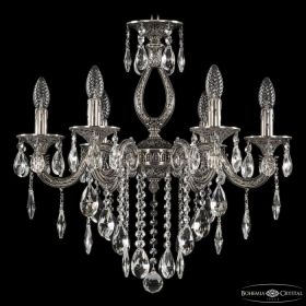 Люстра Бронзовая BOHEMIA IVELЕ CRYSTAL 71301/6/175 B NB Никель Черненый, Латунь / Богемия Ивеле Кристалл